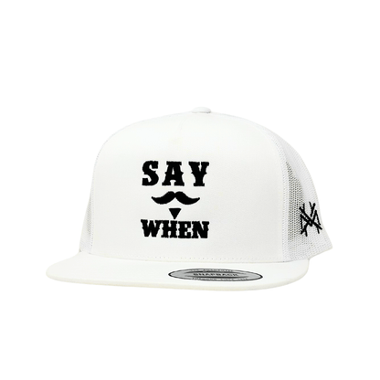 Say When Trucker Hat: 7 Panel Bottomland/Black