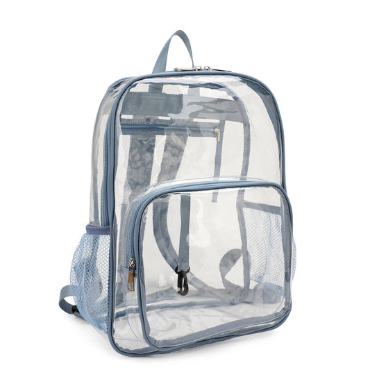 MARISSA CLEAR BACKPACK: BLUE GRAY
