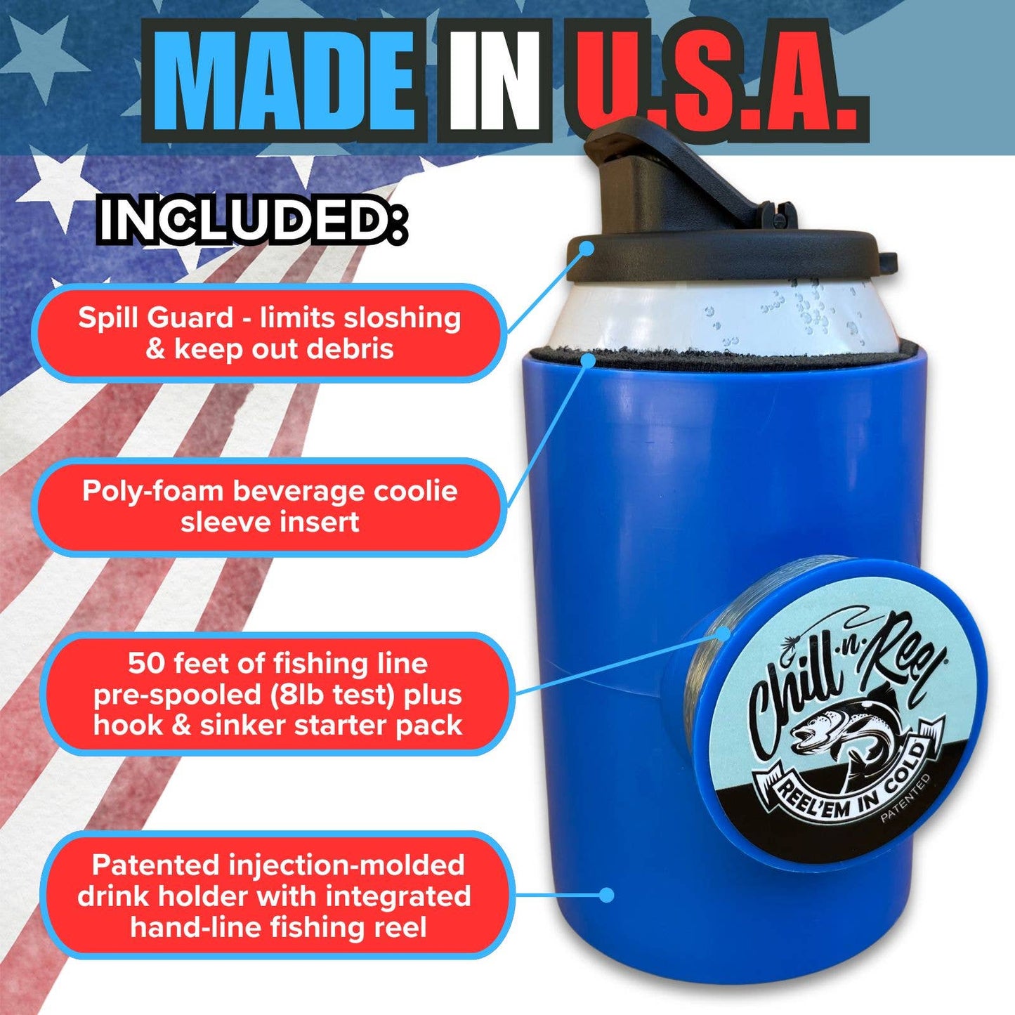 Original Chill-N-Reel: Spill Guard Included