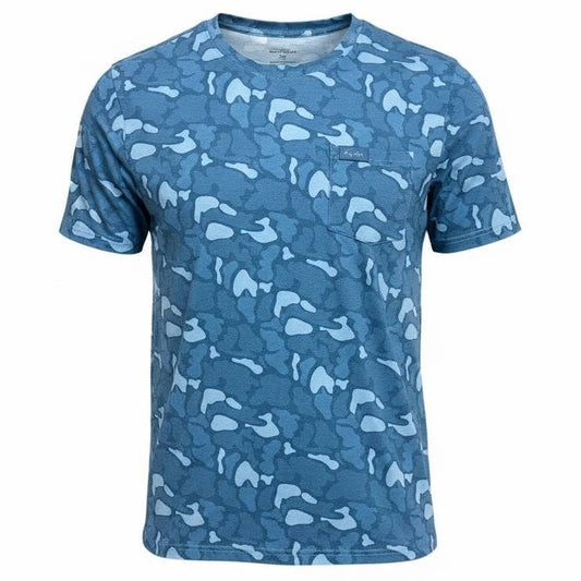 Drift Performance Tee  - Teal Camo