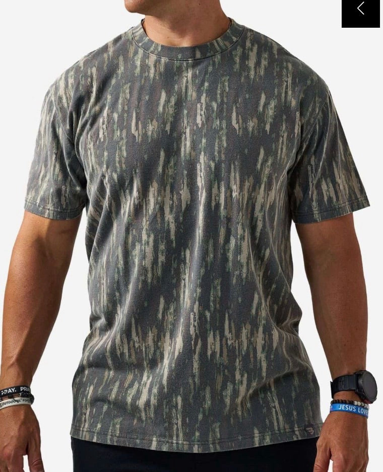 Burlebo VINTAGE WASHED GRAPHIC TEE - MIDLAND CAMO