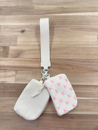 Dual pouch wristlet keychain wallet #U-204