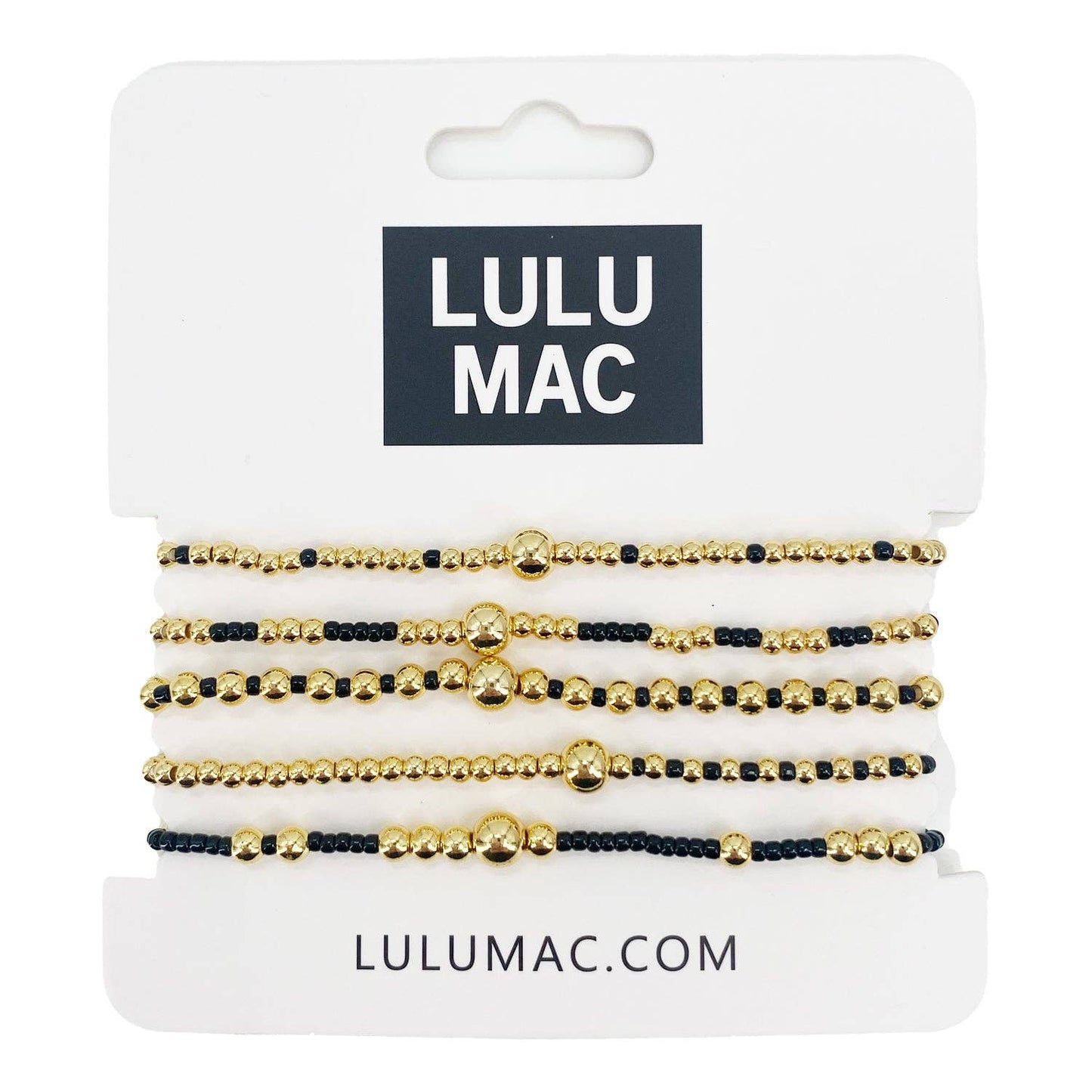Lulu Mac Beaded Bracelet -Black