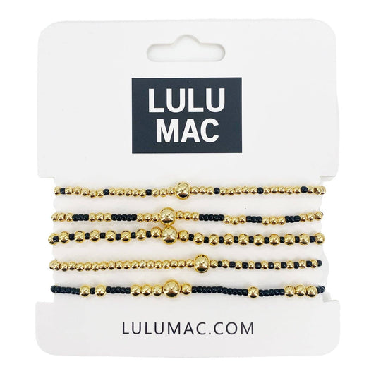Lulu Mac Beaded Bracelet -Black