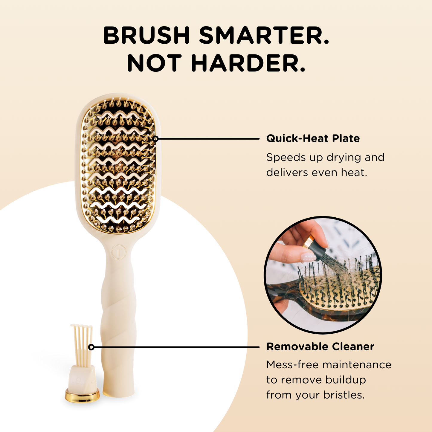TELETIE Vented Hair Brush | Tan