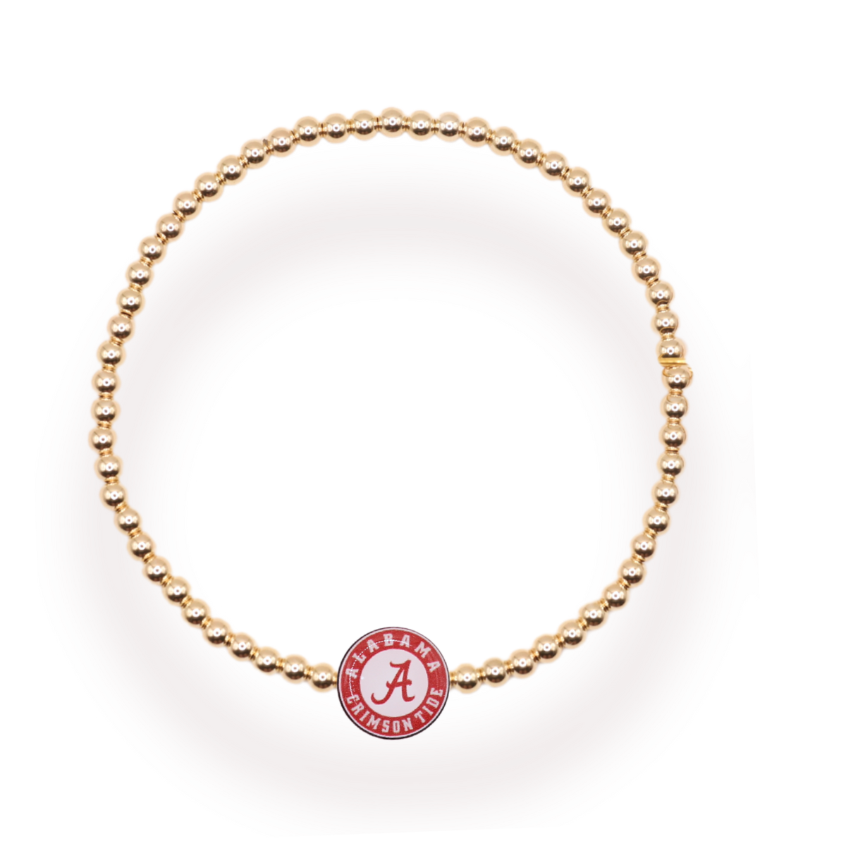 Alabama Logo Flip Bracelet on Gold: Standard 6.75 inch / Gold