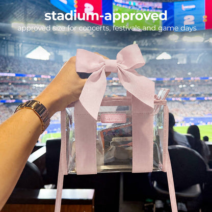 Case-Mate Clear Stadium Bag: Ballet Pink Bow
