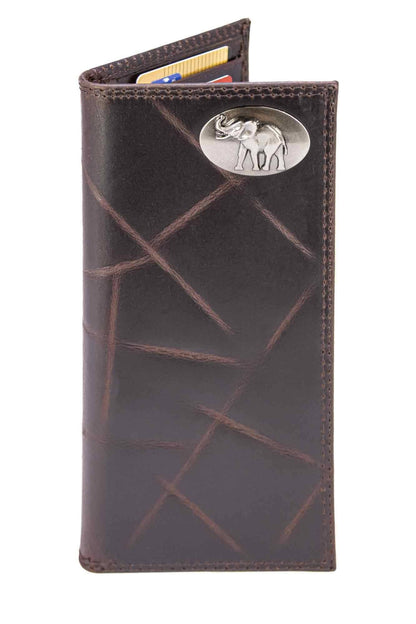 Alabama Crimson Tide Collegiate Secretary Leather Wallet.: UAL Crazyhorse