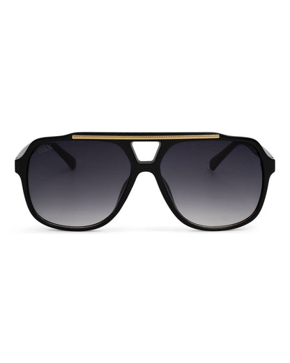 Astrid - Women's Oversized Aviator Sunglasses: Gradient Cheetah