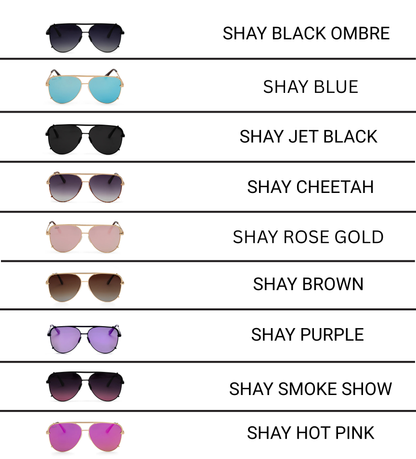 SHAY - Women's Polarized Large Hair Friendly Aviator: Cheetah