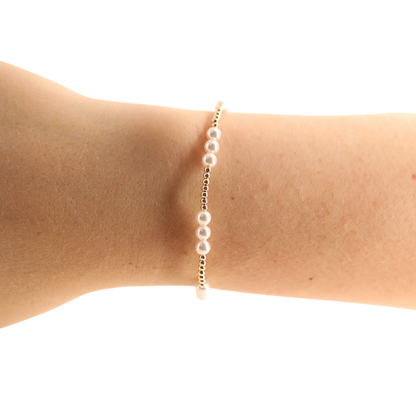 ILY Pearl Bracelet in Gold: Standard 6.75 inch