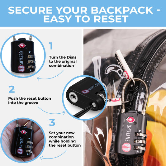 Clear Backpack For School XL | Top YKK® Zip | Black Rhino: Black Rhino