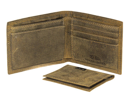 Alabama Crimson Tide Vintage Tan Leather Bifold Wallet