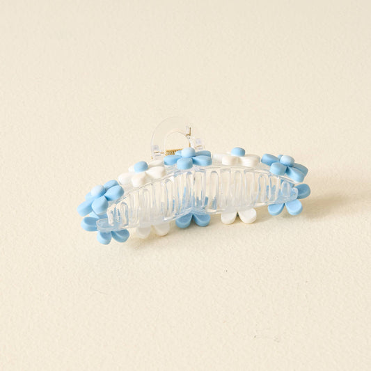 Daisy Claw Clip - Light Blue