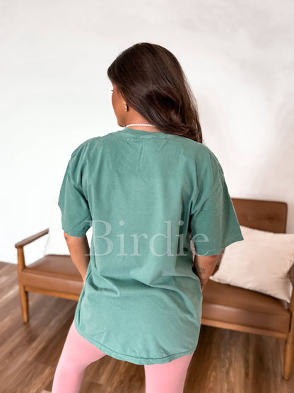 How Lucky Are We Light Green Graphic Tee