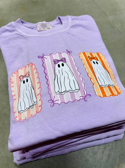 Trio Girly Ghost DTF Graphic Tee: Orchid - ETA 10/06/25