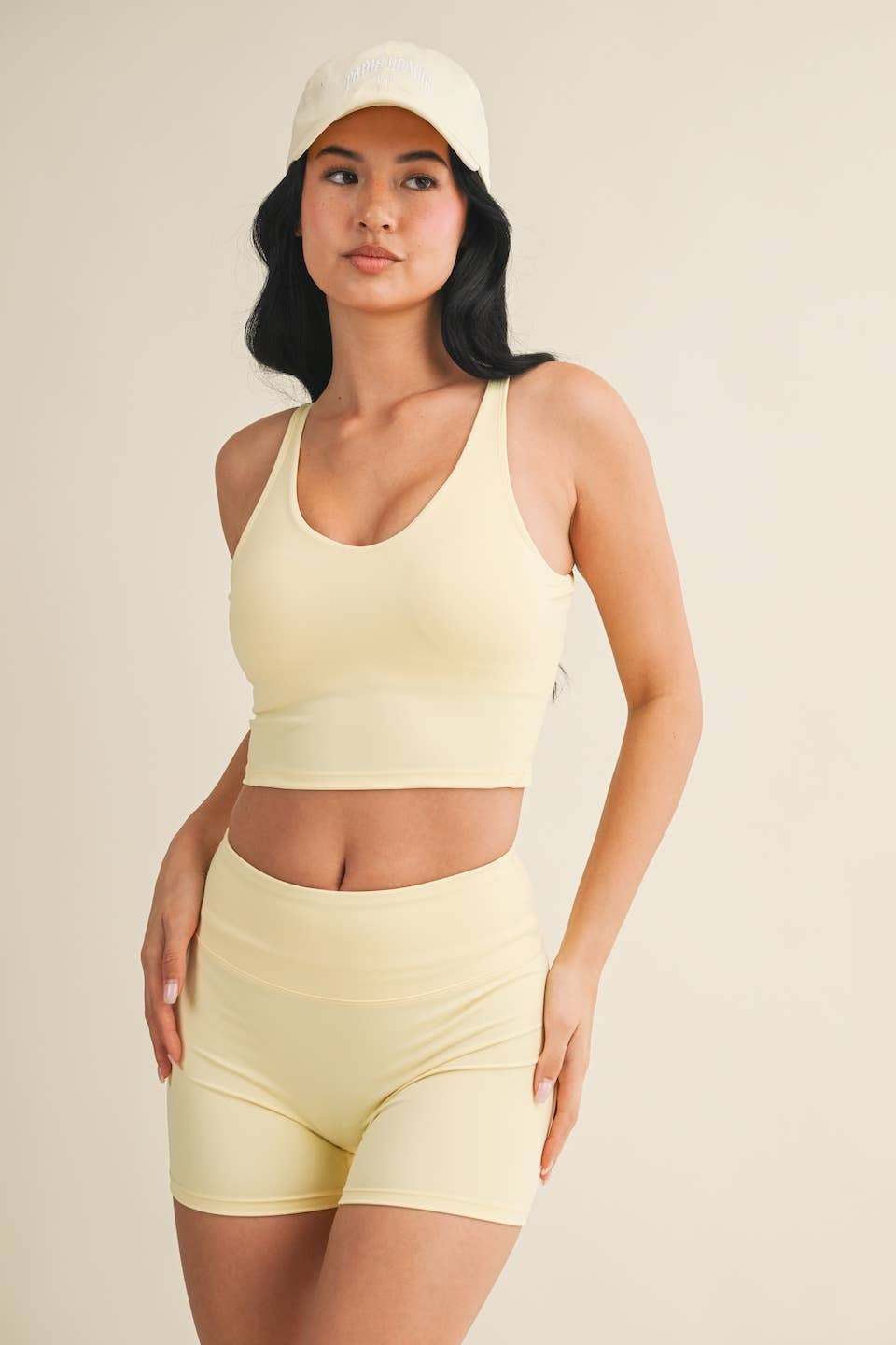 Aligned Performance Cropped Tank Top: Lemon