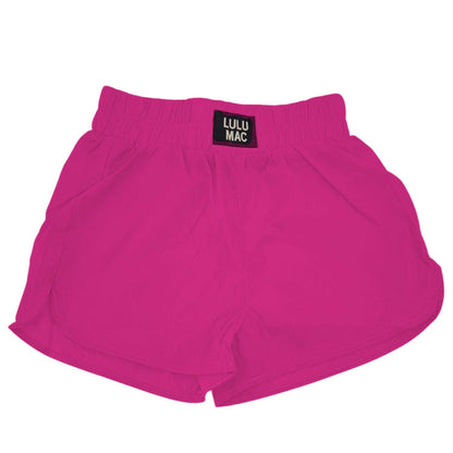 KIDS SOLID SHORT LM-KSH-1000- HOT PINK: HOT PINK