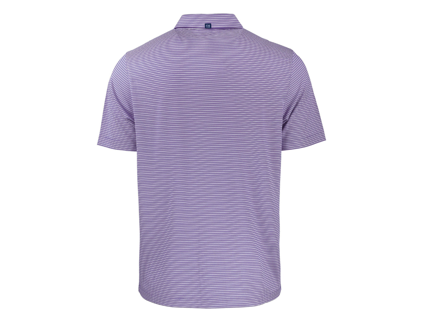 Cutter & Buck Forge Eco Double Stripe Recycled Mens Polo: College Purple/White