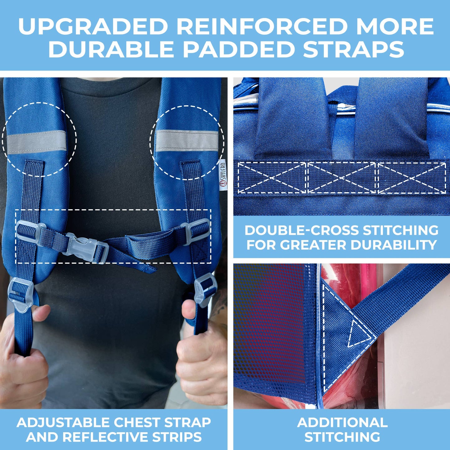 Clear Backpack For School XL | Top YKK® Zip | Blue Rhino: Blue Rhino
