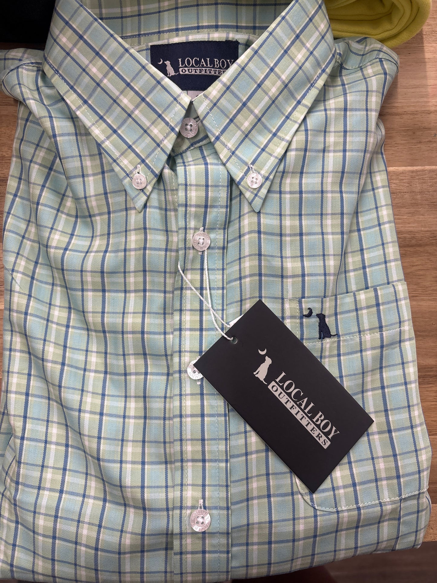 Local Boy Buffkin Dress Shirt - Teal/seafoam/ Blue-O
