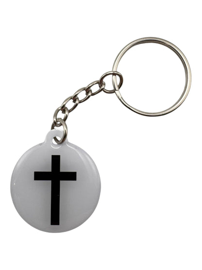 Tap To Pray - Prayer Tag Keychains: Tree Bark Camo + Cross