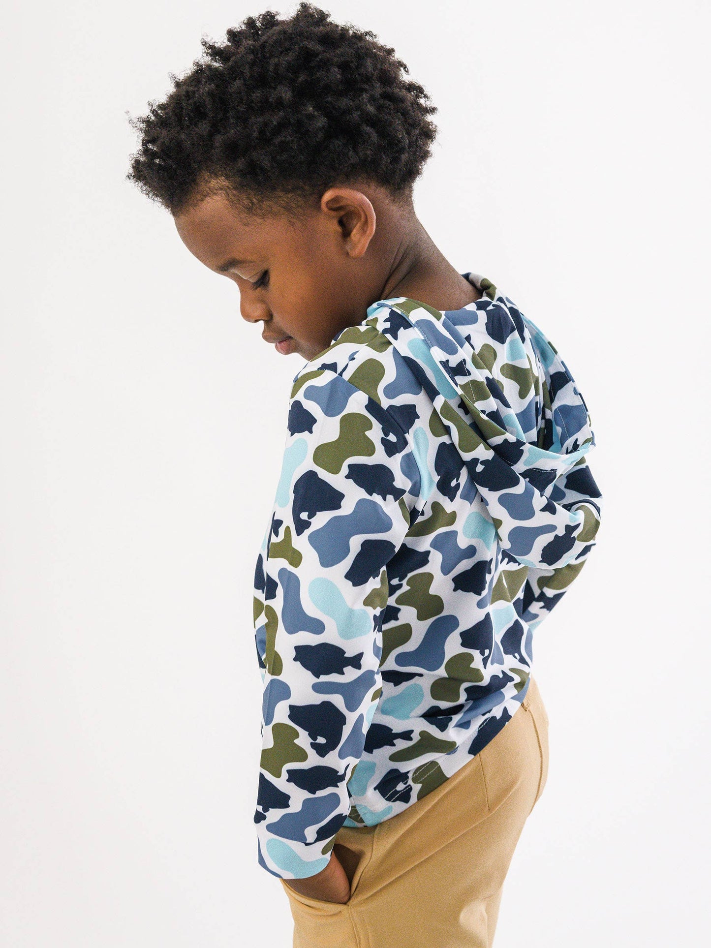 Boys Fish Camo Catch Performance Hooded Shirt
: Multi-Color