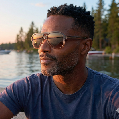 Cruz - Unisex Aviator Sunglasses – Polarized Hair-Friendly: Tortoise