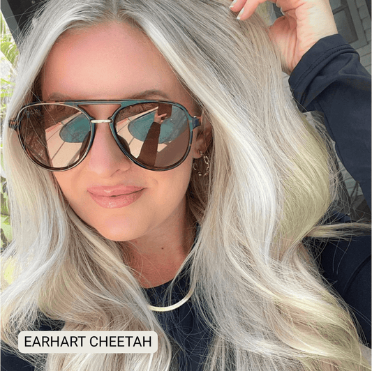 Earhart - Women’s Aviator Sunglasses–Polarized Everyday Chic: Cheetah
