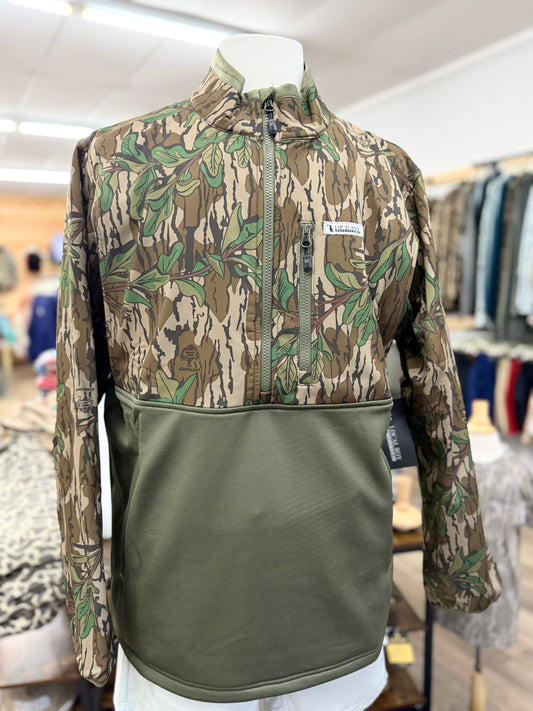 Local Boy Outfitters - Fielder Quarter Zip Pullover - Green Leaf