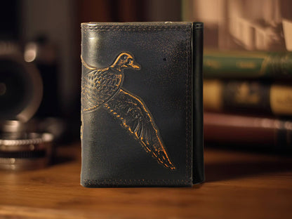 Mallard Burnished Leather Trifold Wallet