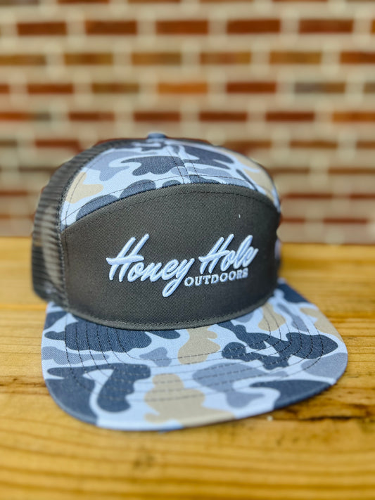 7 Panel Flatbill - Heritage - Smoke Camo