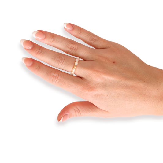 Jamie Pearl Ring in Gold