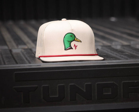 Mallard Head - Off White / Red Rope