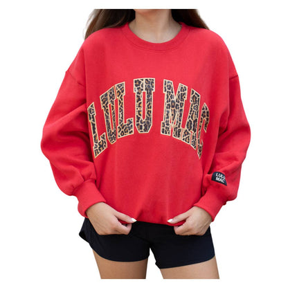LULU MAC Sweatshirt : RED CHEETAH