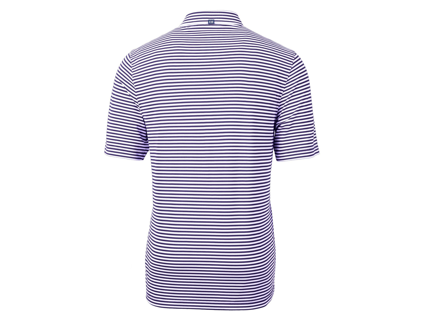Cutter & Buck Virtue Eco Pique Stripe Recycled Mens Polo: College Purple