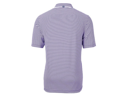 Cutter & Buck Virtue Eco Pique Stripe Recycled Mens Polo: College Purple