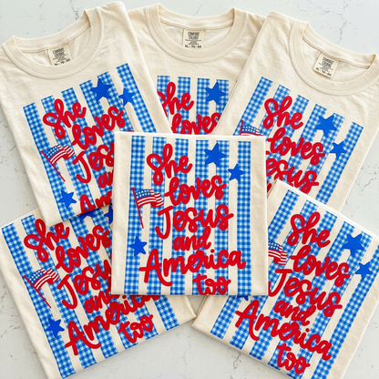 She Loves Jesus and America Too CC Tee