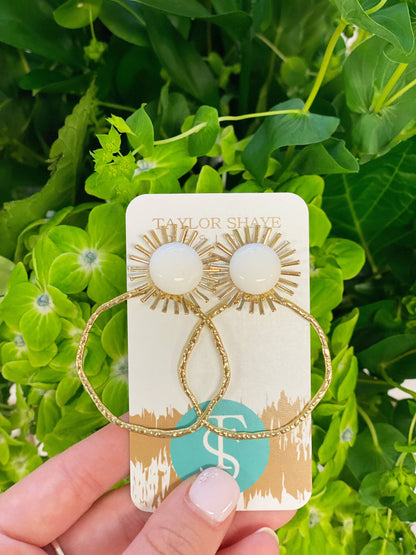 Colorful Sunburst Hoops: Mint