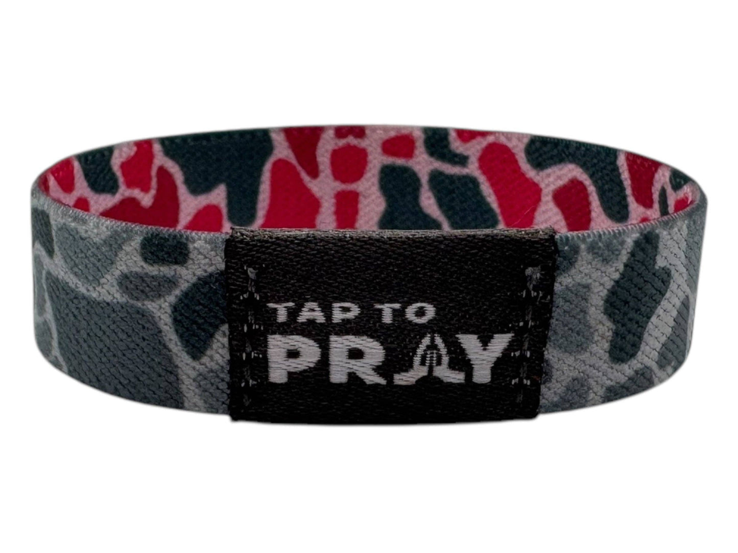 Tap To Pray™ Wristbands - River Rock Camo Pink & Ash: X-Small