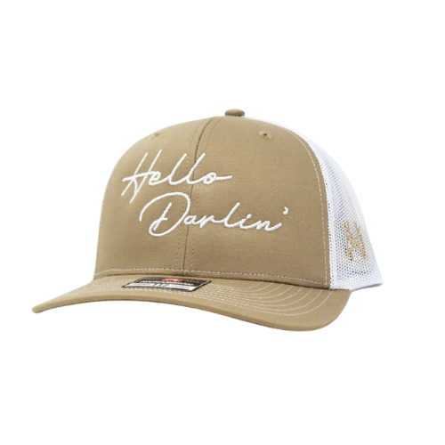 MHC Hello Darlin Trucker Hat: Mossy Oak Breakup Country/ Black Otto