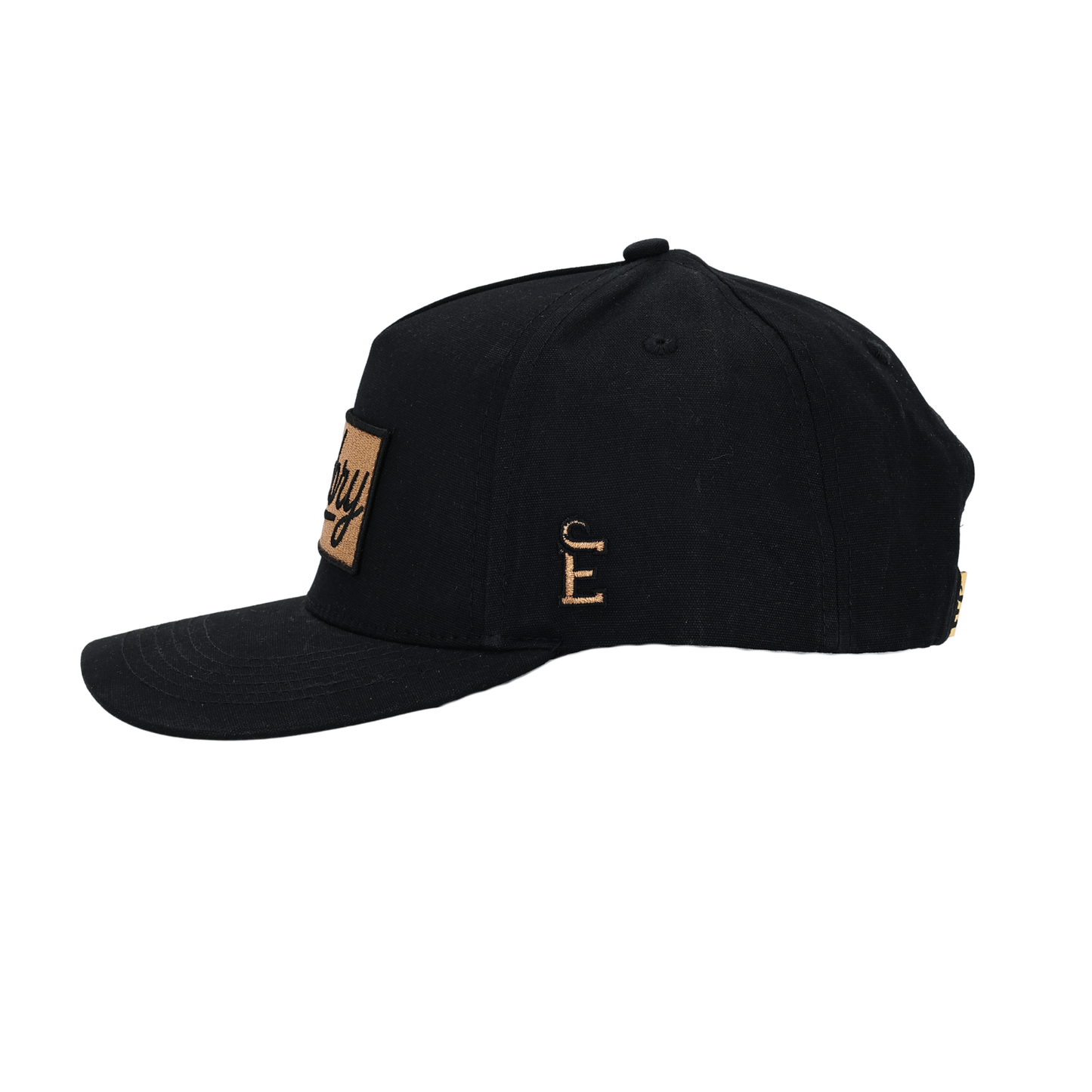 Black Waxed Canvas - Logo Patch