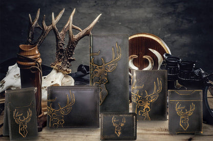 Buck Burnished Leather Secretary Wallet