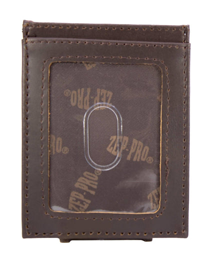 Mallard Men's Magnetic Front Pocket Old School Camo Leather Wallet.: Brown/Tan Camo