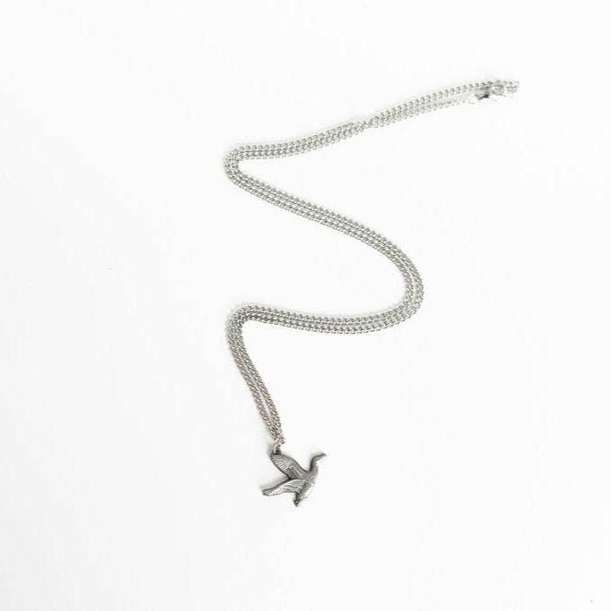 Duck It Silver - Stainless Steel Necklace