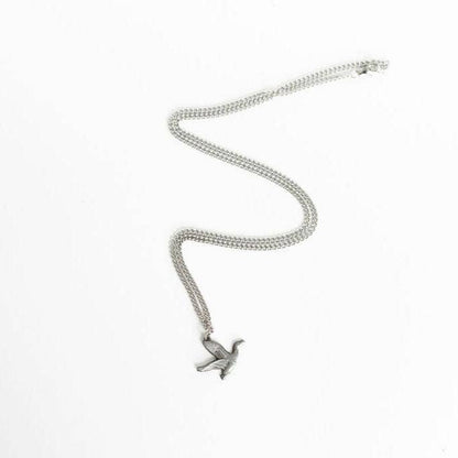 Duck It Silver - Stainless Steel Necklace