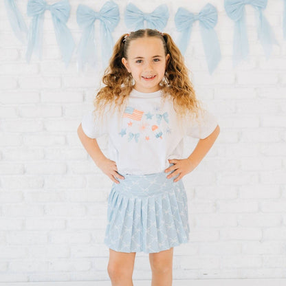 Patriotic Watercolor Short Sleeve T-Shirt - Fourth of July