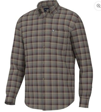 Local Boy Gardner Stretch Flannel - Tan/Garnet/Navy