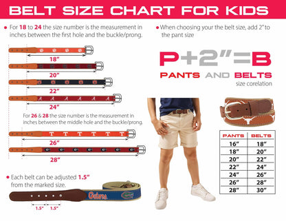 Youth Alabama Crimson Tide Woven Ribbon Belt