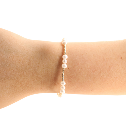 ILY Coastal Pearl Bracelet in Gold: Standard 6.75 inch